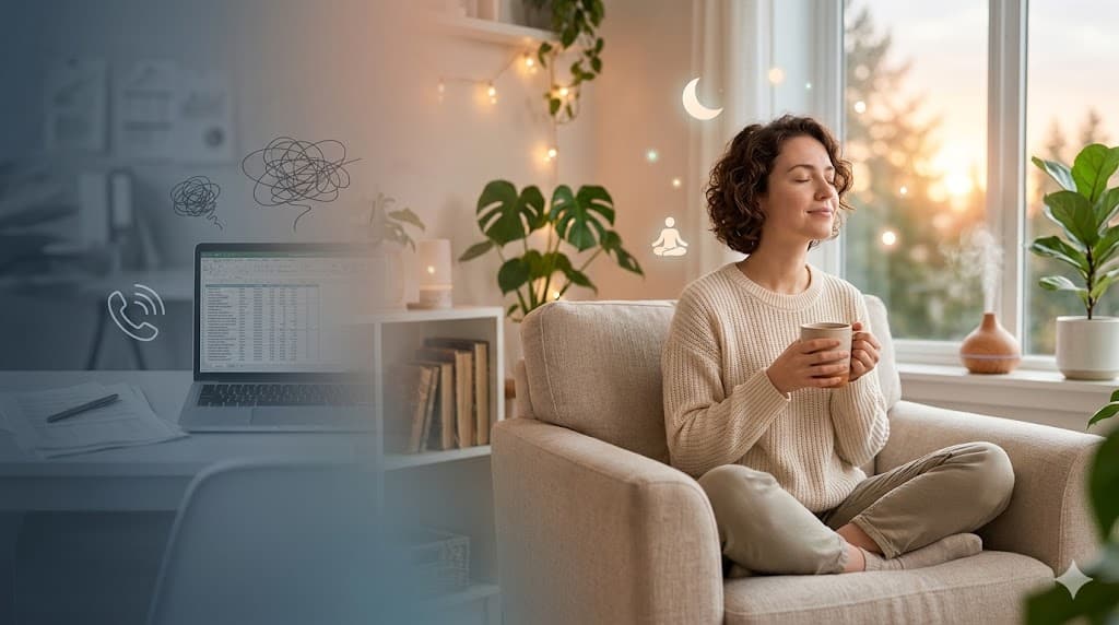 how to calm your mind after a stressful day at work