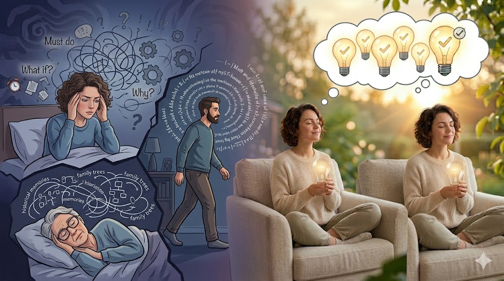 how to stop overthinking everything at night when you can’t sleep