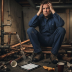 stressed plumber